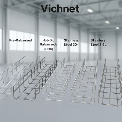 vichnet-wire-mesh-cable-tray-surface-options